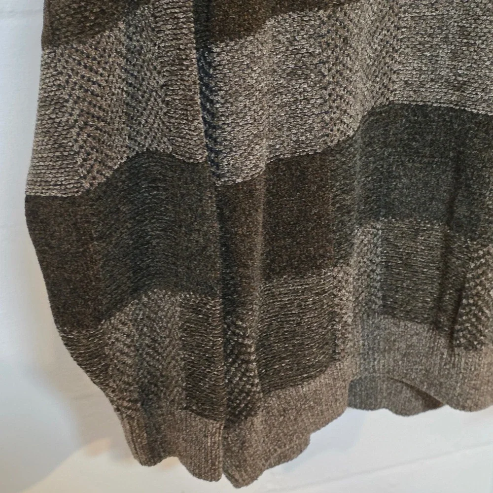 Vintage Consensus Sportswear Men's XL Plaid Patchwork‎ Crew Neck Sweater Soft